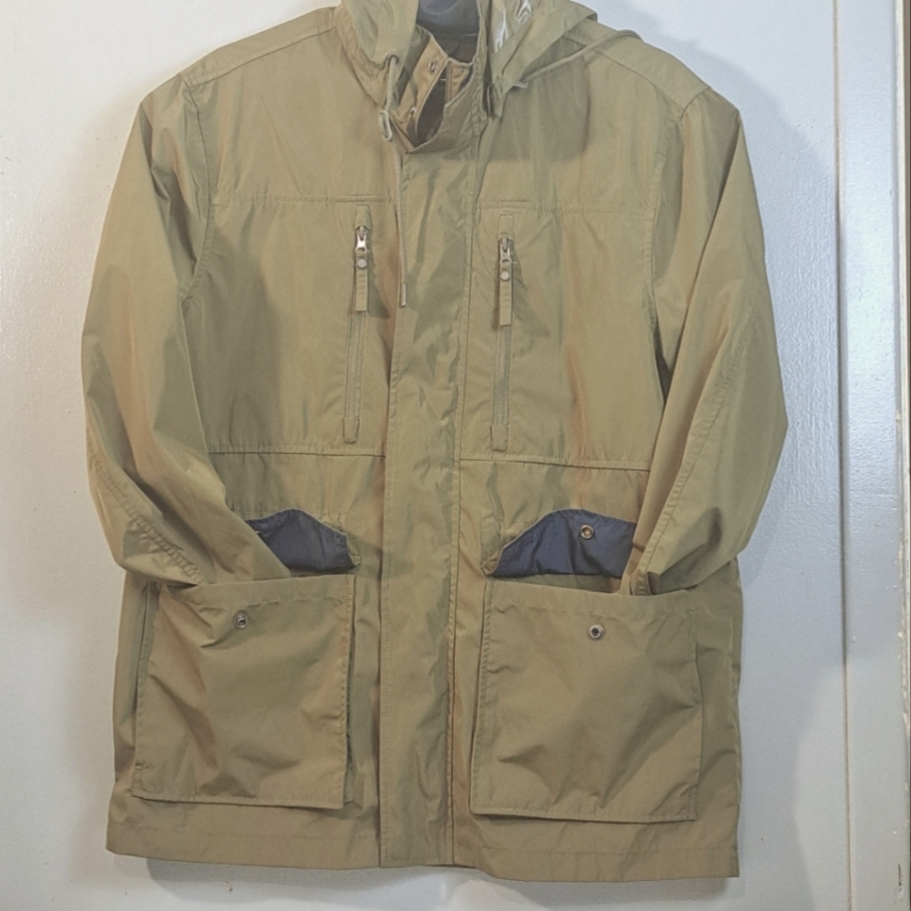 Andrew Marc New York Full Zip Hooded Rain Coat Size XL Vintage 2000s - Preowned